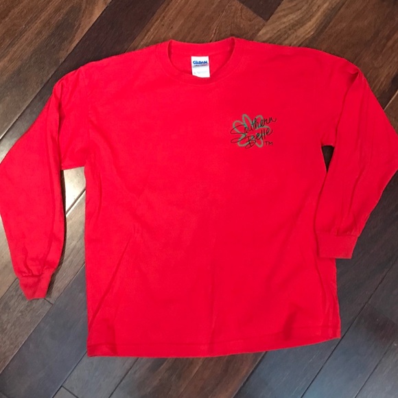 Southern Belle red Merry Christmas tee shirt - Picture 2 of 5